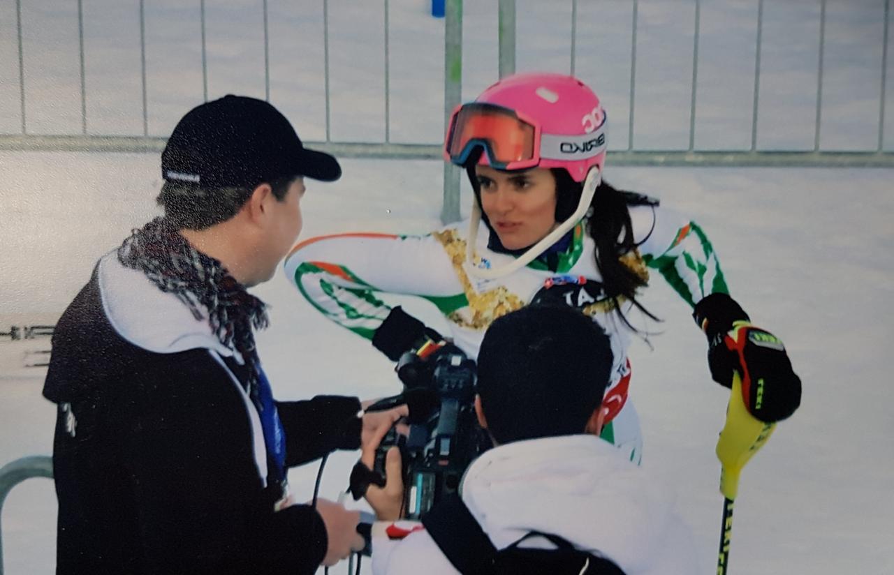Interview time in St Moritz